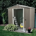 thumbnail image 2 of Barara King Storage House, Outdoor Garden Storage Shed,Waterproof Garden Sheds, 6ft x 5ft Outdoor Metal Storage Shed gray, 2 of 8