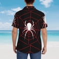 thumbnail image 4 of Fotbe Spider On The Web Camisa Hawaiana para Hombre Unisex – Camisa Casual de Verano con Botones de Manga Corta de Algodón y Lino,3X-Large, 4 of 7