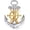Anchor, variant on Rhinestone Brooch Pin Crystal Brooches for Women Lapel Pin Dress Accessories Birthday Christmas Gift for Wife Mom