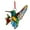 D-497, variant on Stained Glass Window Pendant, Hummingbird Design, Handcrafted Glass, Lightweight Frame, for Home Decor, Window Hanging, Artistic Accent, Glass Craft, Wall Art, Interior Decoration JACSZPA