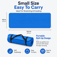 thumbnail image 2 of Small Yoga Mat 15 Mm Thick Anti-Skid Sports Fitness Mat Non-Slip Yoga Mat for Home Gym Yoga Exercises Pilates Workout Daily Use with Anti-Slip Surface and Eco Friendly, Blue, 1pcs, 2 of 9