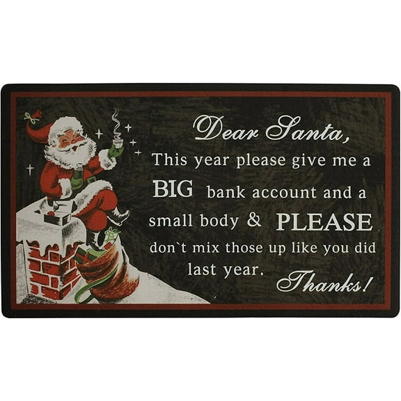 Durable Rubber Christmas Welcome Doormat Decorative Rug Entryway Kitchen Floor Patio Garage Door Mat 29" x 17" Christmas Festival Indoor Outdoor Decoration (It's The Most Wonderful Time of The Year)