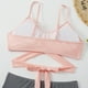 thumbnail image 5 of Conjuntos De Bikini De Cintura Alta Conjuntos de bikini de cintura alta para mujer Traje de baño sexy de ropa de playa simple dividido (Rosa claro S) Ygjytge para Mujer Rosa claro T S, 5 of 9