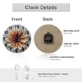 thumbnail image 3 of Wall Clock Decorative - Vintage Orange Sunflower Print 2D Vintage Wall Clocks Battery Operated Silent Non-Ticking for Bedroom, Living Room, Kitchen, Office, Classroom, 10 Inch, 3 of 7