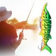 thumbnail image 3 of 11cm Plastic Artificial Lure Fishing Bait Multisection Sinking Wobbler Hooks Gear(JM040-6), 3 of 8