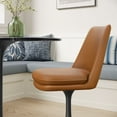 thumbnail image 5 of Modway Lippa Vegan Leather Upholstered Swivel Dining Chair in Black Tan, 5 of 10