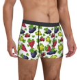 thumbnail image 5 of Men's Boxer Briefs, Cute Grape Blue Red Green Soft Comfy Mens Underwear Boxer Briefs Breathable With Widen Waist, 5 of 7