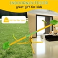 thumbnail image 4 of 360-Degree Rotating Outdoor Seesaw with All-steel Construction, Kids Playground Seesaw with Non-slip Seats, for 3-12 Year Olds, Garden, Yellow, 4 of 6