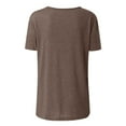 thumbnail image 6 of under $5 JINMGG Womens Tops Clearacne Women's Fashion Solid V Neck Short Sleeve T-Shirt Blouse Loose Tops, 6 of 6