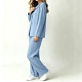 thumbnail image 7 of CYRBOKO Loungewear Sets for Girls, Elastic Waist 2 Pieces Soft Long Sleeve Sleepwear Sets Blue Size 1-2 T, 7 of 7