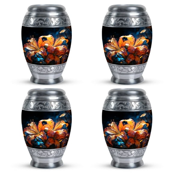 Magnificent Lilly - Cremation Urns Small - Keepsake - 3 Inch - Pack Of 4 - Cremation Urns For Ashes For Women - Urns For Ashes Adult Male Large - Cremation Urn For Ashes