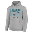 thumbnail image 2 of Unisex Starter Heather Gray Carolina Panthers Throwback Logo Pullover Hoodie, 2 of 3