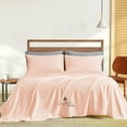 thumbnail image 2 of Hotel Luxury 500-TC Egyptian Cotton RV-Short-Queen Size 4-PCs Sheet Set Fits Upto 10-12" Deep Pocket (Solid, Peach), 2 of 4