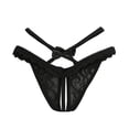 thumbnail image 5 of Sakmal Women's Panties Full Coverage Thong Cheeky Lace Panties Comfort Black Ladies Underwear Free Size, 5 of 5
