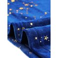 thumbnail image 5 of DARING DIVA Women's Star Print Round Neck Velvet Blouses M Blue, 5 of 5