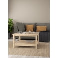 thumbnail image 6 of Tvilum Madrid Living Room Coffee Table with 1 Fixed Open Shelf, Jackson Hickory, 6 of 11