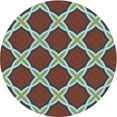 thumbnail image 1 of Ahgly Tapis Rond Lavable en Machine Intérieur Transitionnel Rouge Safran, 3 Pieds Rond, 1 of 7