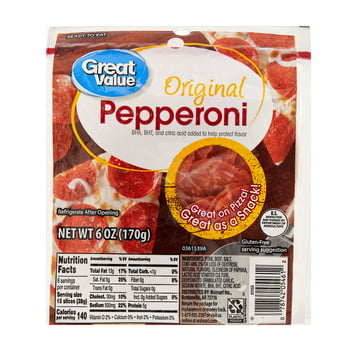 Great Value Original Pepperoni Slices, 6 oz