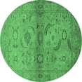 thumbnail image 1 of Ahgly Company Indoor Round Oriental Emerald Green Industrial Area Rugs, 6' Round, 1 of 4