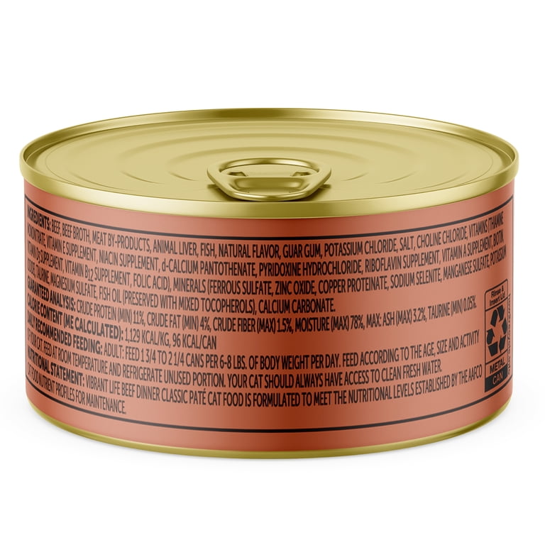Vibrant Life Beef Dinner Pate Wet Cat Food, 12 Pack photo 4