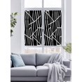 thumbnail image 4 of Sun Blocking Glass Window Film, Black White Stripes Window Privacy Film Frosted, Modern Abstract Art Geometric Reusable Windows Privacy Sticker for Home Decor, Nursery, 23.6 x 78.7 Inches, 4 of 9