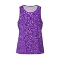 thumbnail image 3 of Haiem Glitter Purple Men Workout Tank Top Gym Bodybuilding Sleeveless Muscle T Shirts Athletic Tank Breathable Workout Shirt-X-Large, 3 of 8