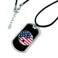 thumbnail image 2 of USA Patriotic Yin and Yang American Flag Military Dog Tag Pendant Necklace with Cord, 2 of 4