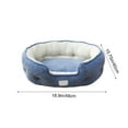 thumbnail image 3 of Vikakiooze Self Warming Cat Bed Self Heating Cat Dog Mat, Winter-Warm Thickened Cats Bed All-Season Pet Pad Soft Scallop-Shaped Elliptic Bed Cats and Dog Pet Supplies, Blue, 3 of 6