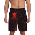 thumbnail image 3 of Lsque Red Spider On The Web Mens Sleep Pajama Shorts,Short Pajama Pants, Cotton Ultra-Soft Knit-4X-Large, 3 of 9