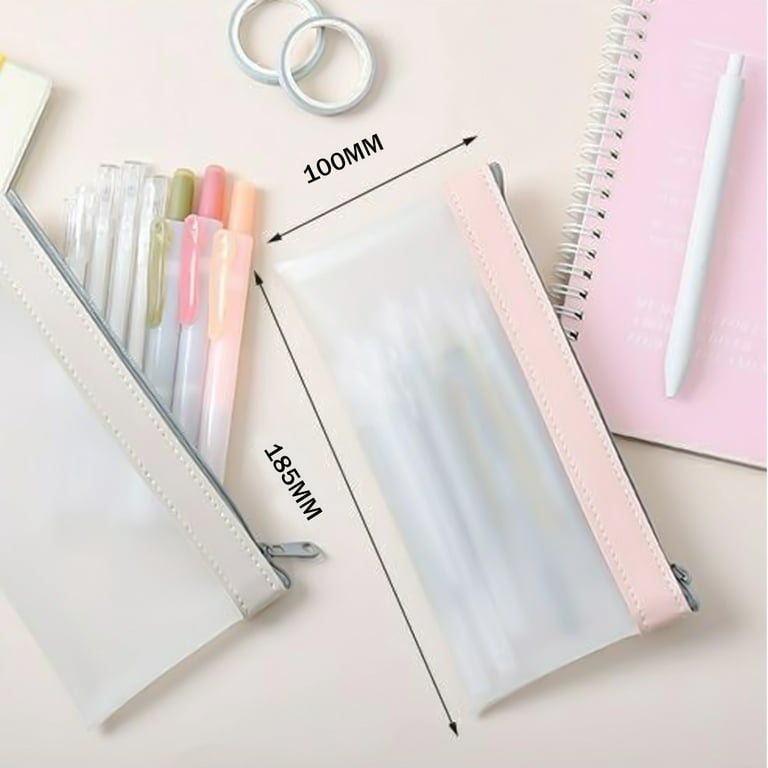 Umriox 36pcs Pencil Pouches, 9.2 x 4.7 in, Clear Pencil Pouch  Bulk, Pencil Bags with Zipper for Bill Stationary Cosmetics Travel Storage  : Office Products