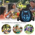 thumbnail image 6 of Jeiento Wolf School Bags for Boys 7-10 10-12 Kids Backpack Set with Lunch Box Pencil Case Elementary School Back Pack Purse Preschool Kindergarten Bookbag Travel Daypack Blue, 6 of 7