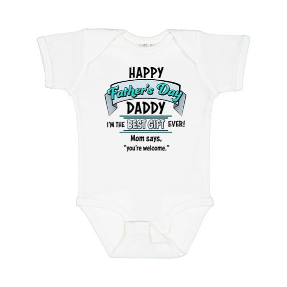 Inktastic Happy Father's Day Best Ever Boys or Girls Baby Bodysuit