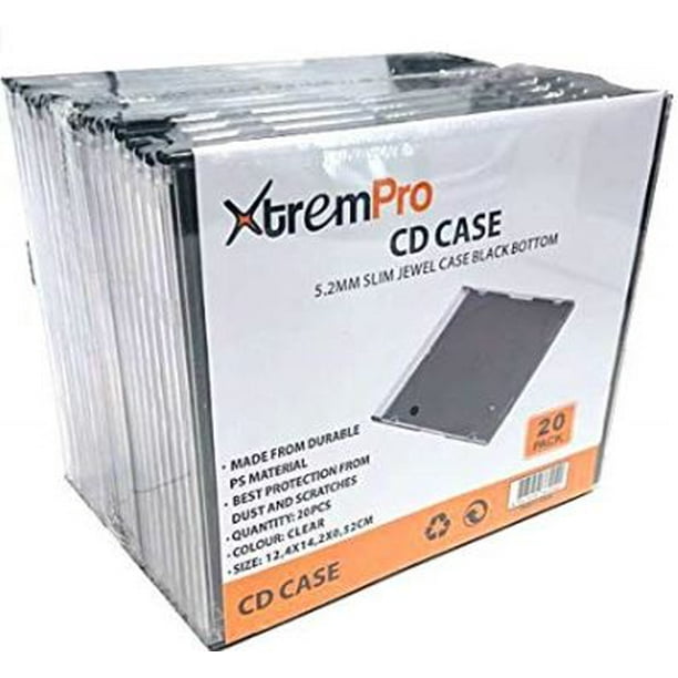 CD Storage Protective Jewel Case Replacement Box 20 Pack Slim Space