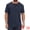 Dark Blue, variant on DARING DIVA Men's Henley Short Sleeve Button Down Jacquard Knitted T-Shirt M Black