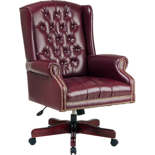 Bonded Leather Executive Office Chair Dual Wheel Casters Tilt Tensions Adj. 
