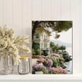 thumbnail image 2 of Floral Coastal Villa Canvas Print Wall Art for Italian Riviera Living Room Bedroom Hotel Decor, 2 of 8