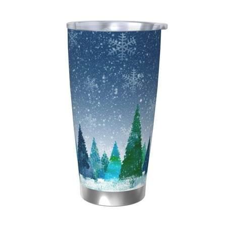 

Gaeub Christmas Trees Print 20-Ounce Stainless Steel Car Cup Tumblers Cups with Lids and Straw Coffee Cups for Adults Kids Home Car Office School Travel Party-Without Straw
