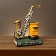 thumbnail image 3 of Figurine d'Instrument de Musique Rétro en Résine, Sculpture de Violon Vintage, Statue de Saxophone Jazz, Cadeau, 3 of 3