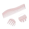thumbnail image 3 of Unique Bargains 1 Pc Durable S-Shaped Wide-Tooth Straightening Comb Light Pink ABS, 3 of 6