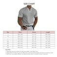 thumbnail image 3 of Camiseta de verano con cuello en V para hombre de gimnasio con bolsillo de algodón elástico suave transpirable Fitness camisa de manga corta para hombre, 3 of 4