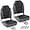 Black & Gray, variant on Lumiparty 2 Pack Folding Boat Seats, High Back Fishing Boat Chairs, with Thick Sponge Padding and Hinge, Black & Gray