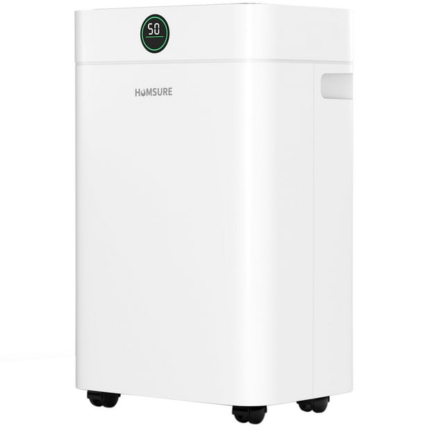 HUMSURE 50 Pint Dehumidifier 3000 Sq.Ft Room, for Basements with Drain Hose, Ideal for Large