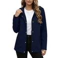 thumbnail image 6 of Women's Lightweight Waterproof Windproof Rain Jacket Packable Zip Up Raincoats Womens Solid Sun Protection Softshell Windbreaker Jacket Outdoor Hiking Travel Hooded Coat, 6 of 7