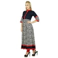thumbnail image 4 of Bimba Women Dress Classic A Line Cotton Kurti Anarkali Long Blouse Top, 4 of 6
