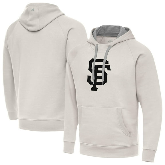 Men's Antigua Cream San Francisco Giants Victory Pullover Hoodie