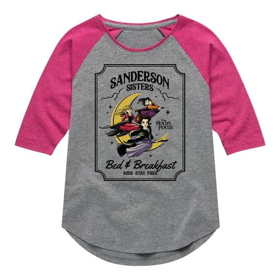 Hocus Pocus - Sanderson Bed Breakfast Sign - Toddler And Youth Girls Raglan Graphic T-Shirt