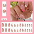 thumbnail image 2 of Rynn&Rae W194 Almond Short Medium Long Press on Nails Tips Full Cover Fake French Blue Black Pink White Red Summer Uñas Postizas 24 ct/pk, 2 of 4