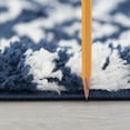 thumbnail image 4 of Contemporary 3x5 Area Rug Shag Thick (3'3'' x 5') Geometric Navy, White Indoor Rectangle Easy to Clean, 4 of 9