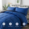 thumbnail image 3 of Juego de edredón DOWNCOOL Queen con 2 fundas de almohada azul/gris, 3 of 6