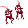 thumbnail image 2 of Christmas Decor Indoor Wine Red Christmas Decoration Velvet Reindeer Deer Candy Pendant Christmas Tree Living Room Staircase Decoration Hanging Decoration 50% 0ff Clearance!, 2 of 7